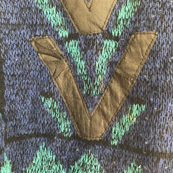 Vintage Crewneck with Faux Leather Accents - Picture 3 of 4